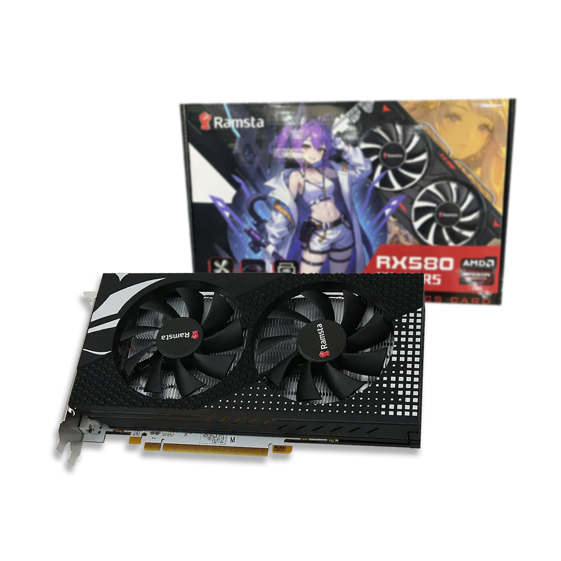 Ramsta RX580 8GB DDR5 Video Card BLACK